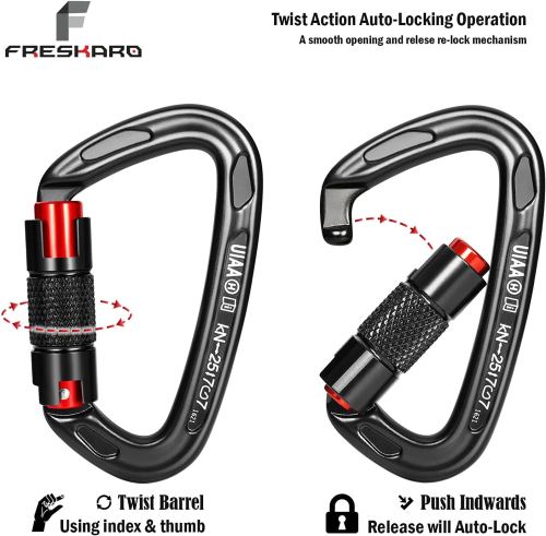 Auto Locking Climbing Carabiner Clips