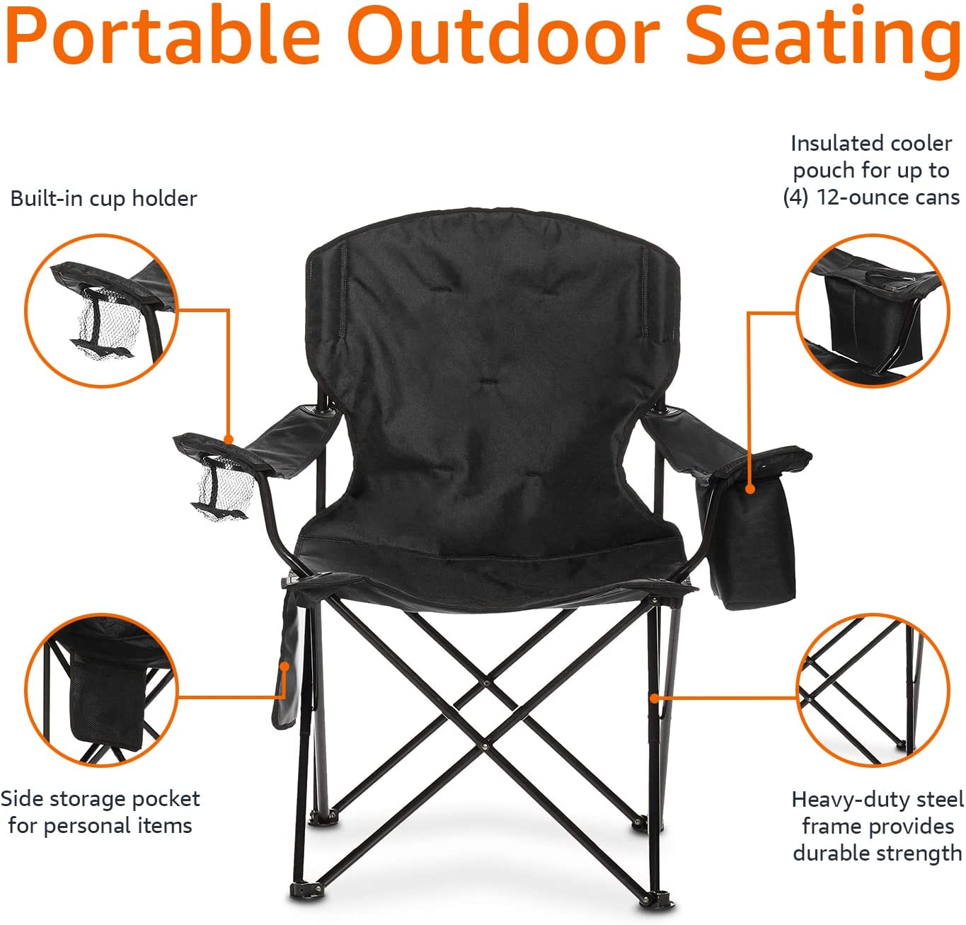 Folding Padded Outdoor Camping Chair
