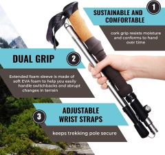 Collapsible Hiking Poles for Backpacking Gear
