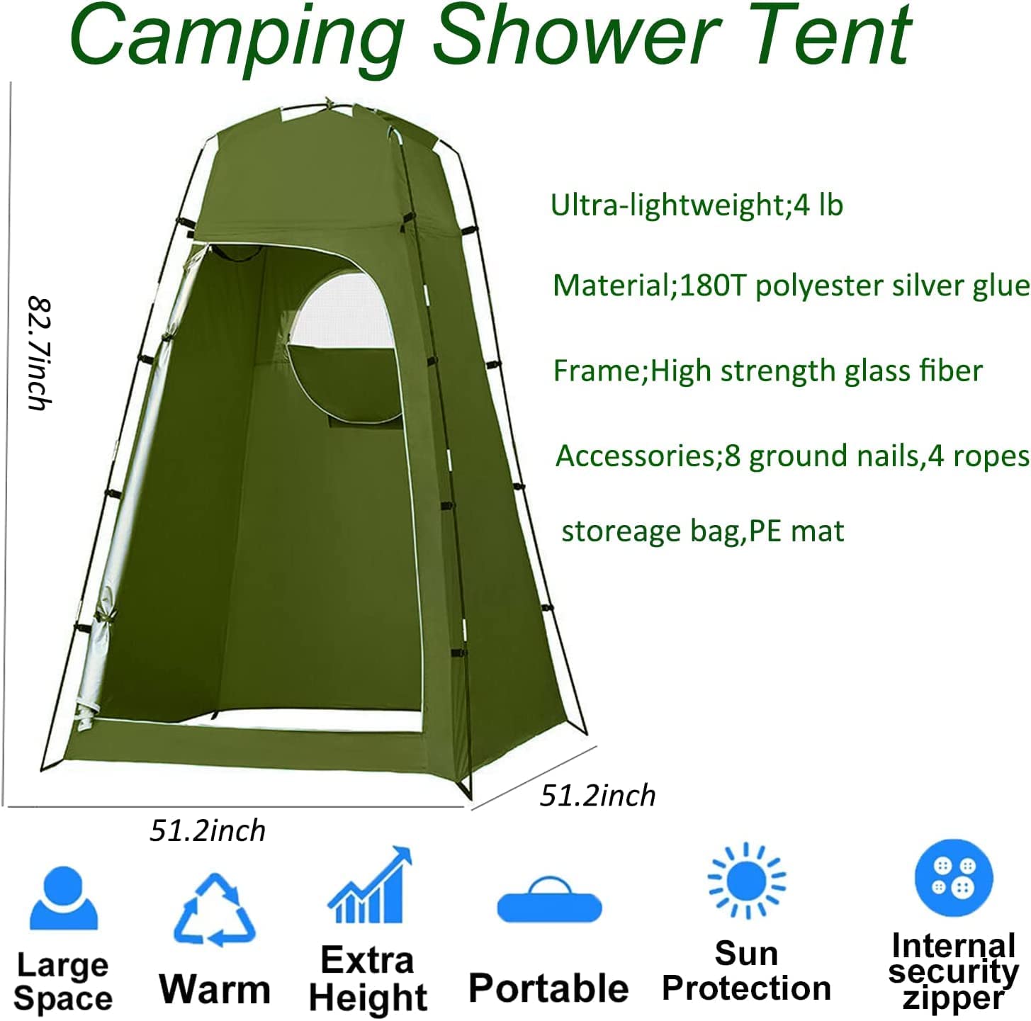 Oversize Camping Shower Tent