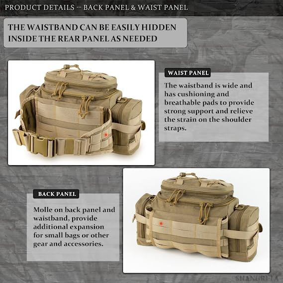 Outdoor Sling Backpack Hiking Fanny Waist Pack