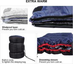 Cotton Flannel Sleeping Bag for Camping Backpacking
