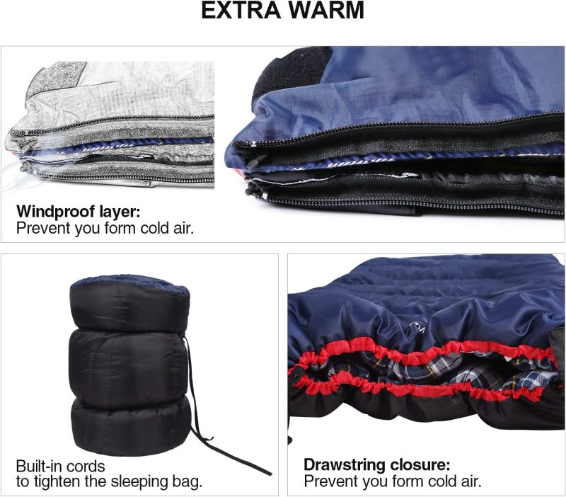 Cotton Flannel Sleeping Bag for Camping Backpacking