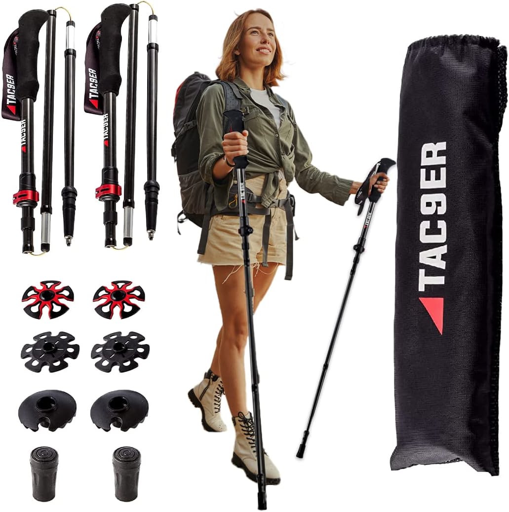 Carbon Fiber Trekking Poles for Hiking Collapsible and Foldable