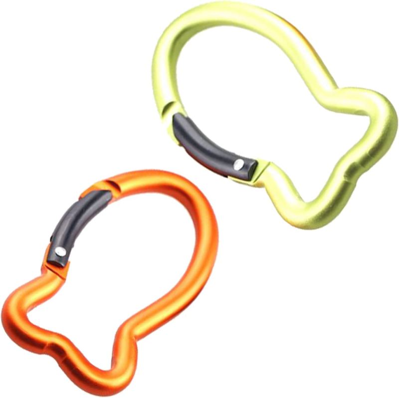 Fish Bone Shape Keychain Clips Mini Carabiner