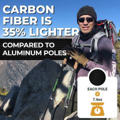 Carbon Fiber Collapsible Walking Stick for Hiking