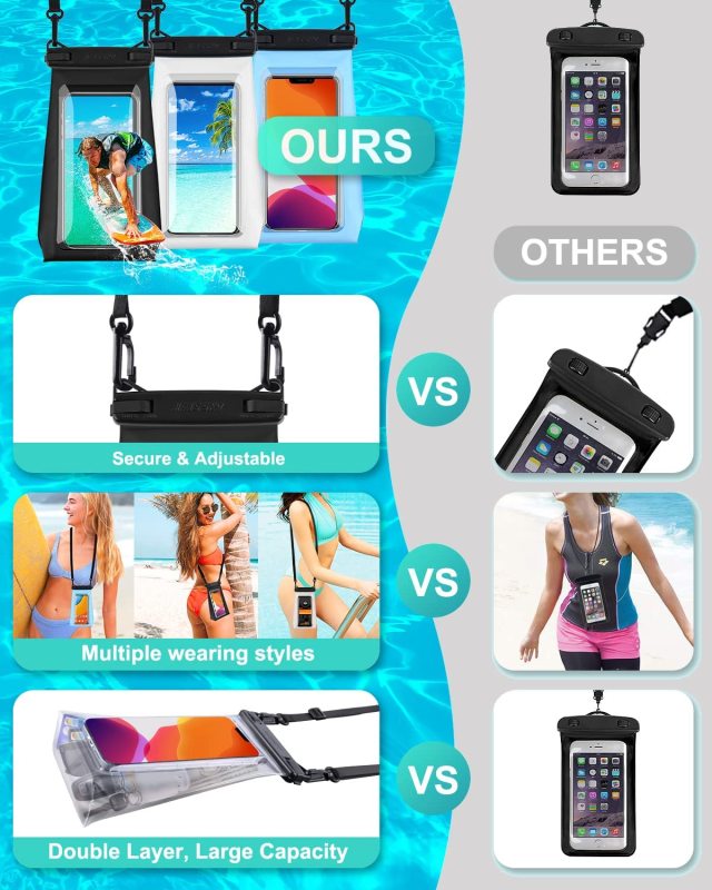 Large Capacity Waterproof Phone Pouch Floating