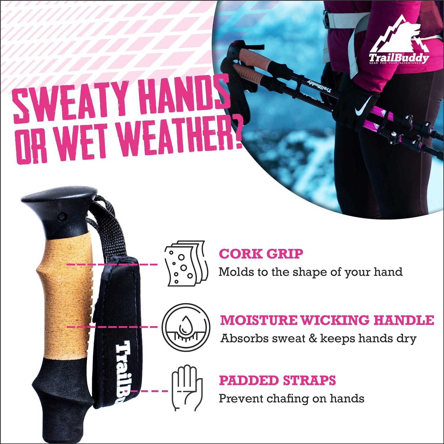 Collapsible Hiking Poles for Backpacking Gear