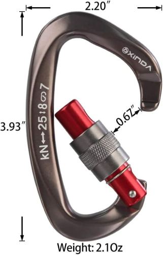 Screwgate Locking Carabiner Clip