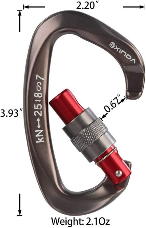 Screwgate Locking Carabiner Clip