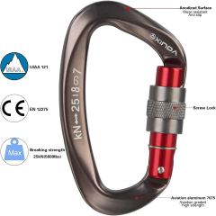 Screwgate Locking Carabiner Clip
