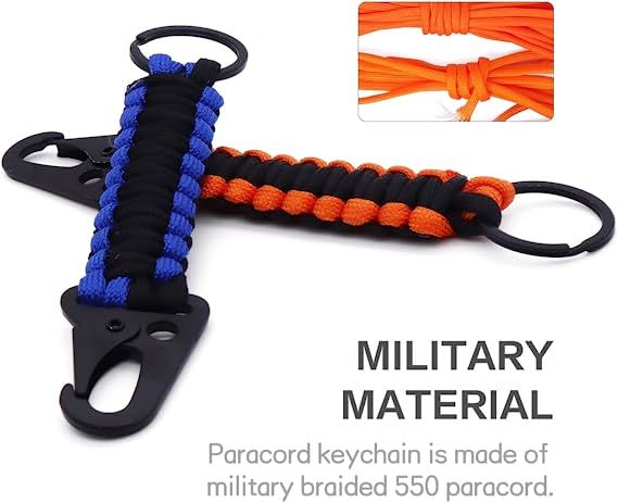 Heavy Duty Paracord Keychain with Carabiner