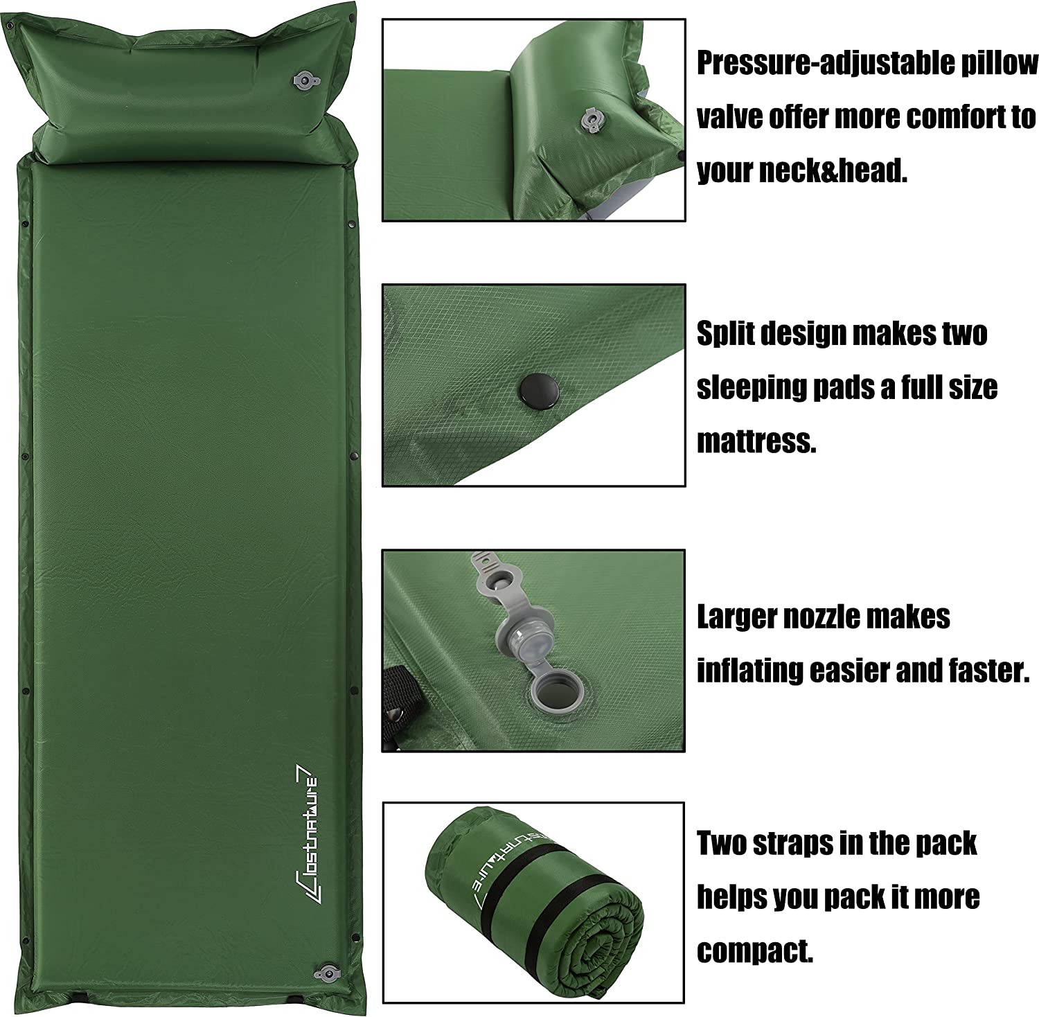 Self Inflating Sleeping Pad for Camping