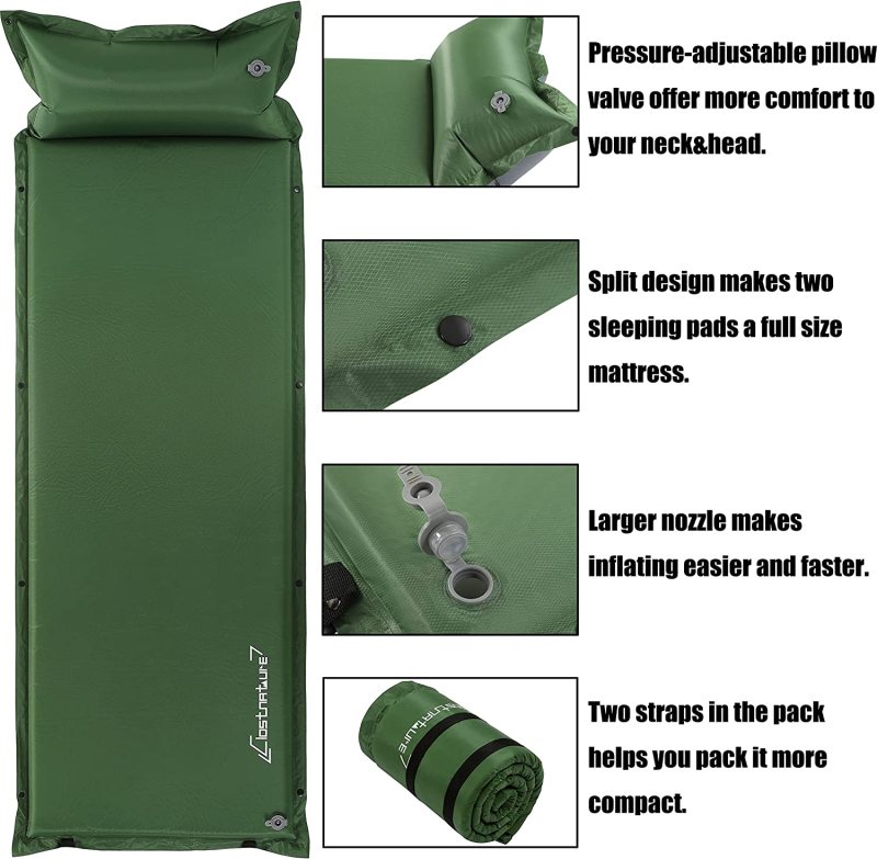 Self Inflating Sleeping Pad for Camping