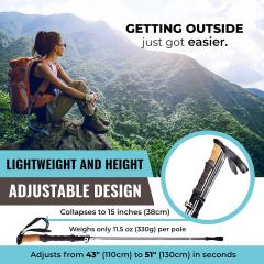 Collapsible Hiking Poles for Backpacking Gear