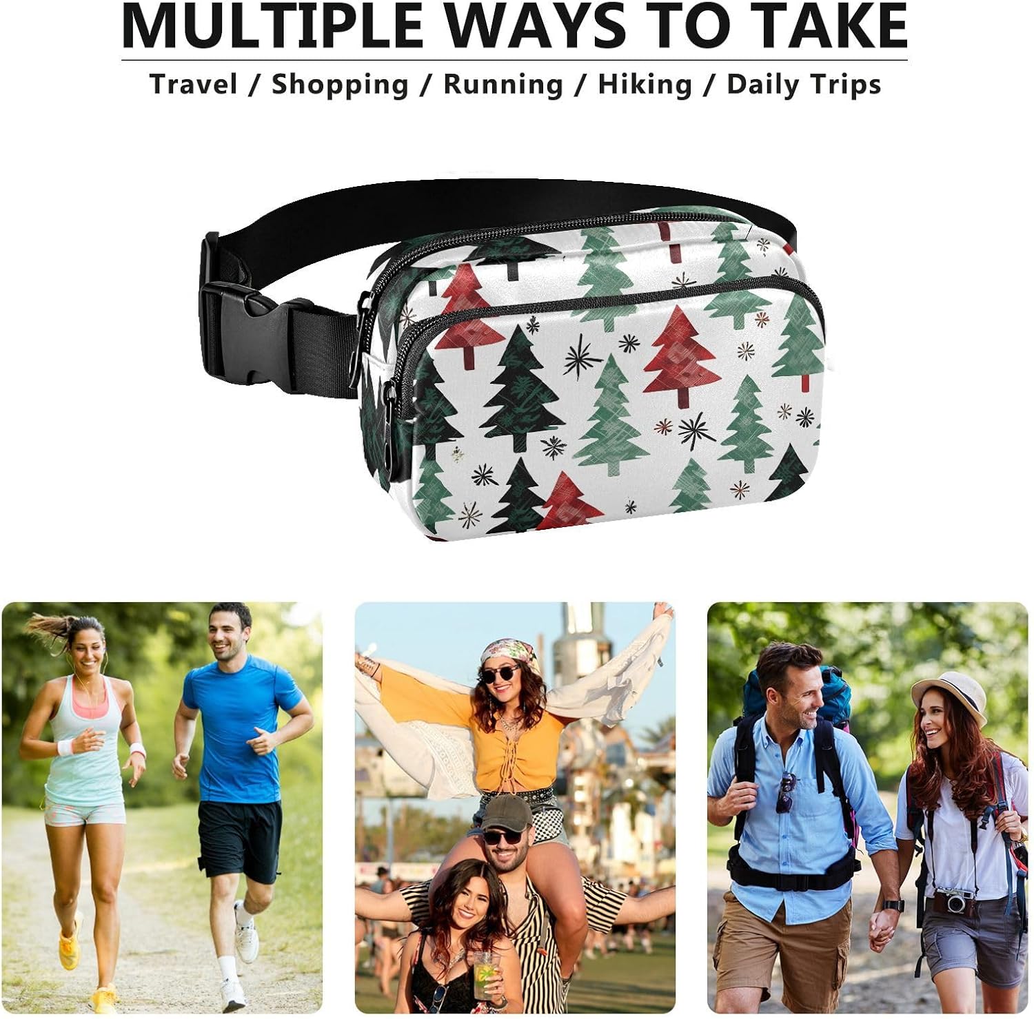 Christmas Tree Fanny Packs for Women