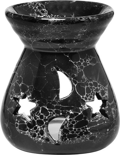 Black Ceramic Essential Oil Burner