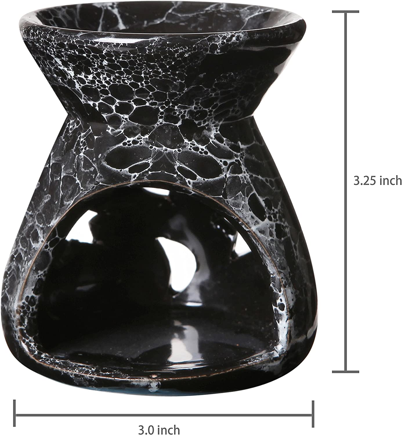 Black Ceramic Essential Oil Burner