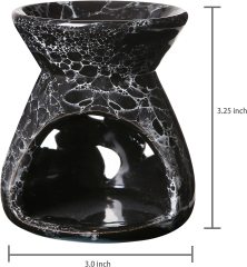 Black Ceramic Essential Oil Burner