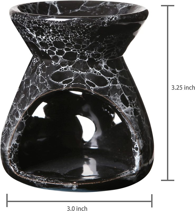 Black Ceramic Essential Oil Burner