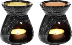 Black Ceramic Essential Oil Burner