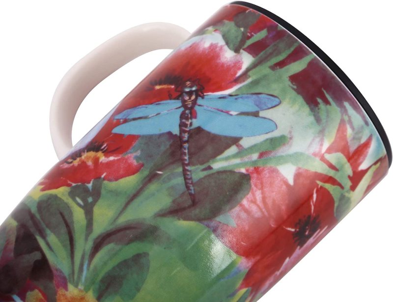 Butterfly and Dragonfly Coffee Ceramic Mug