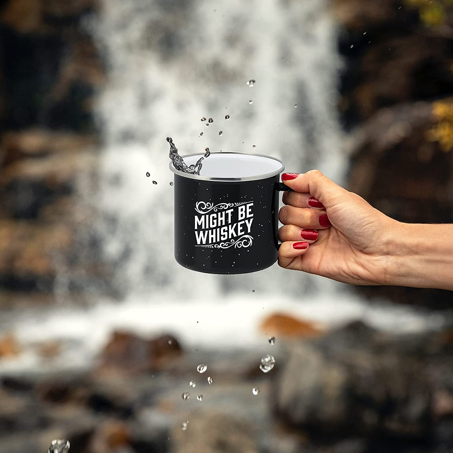 "Might Be Whiskey" Large Tin Cup