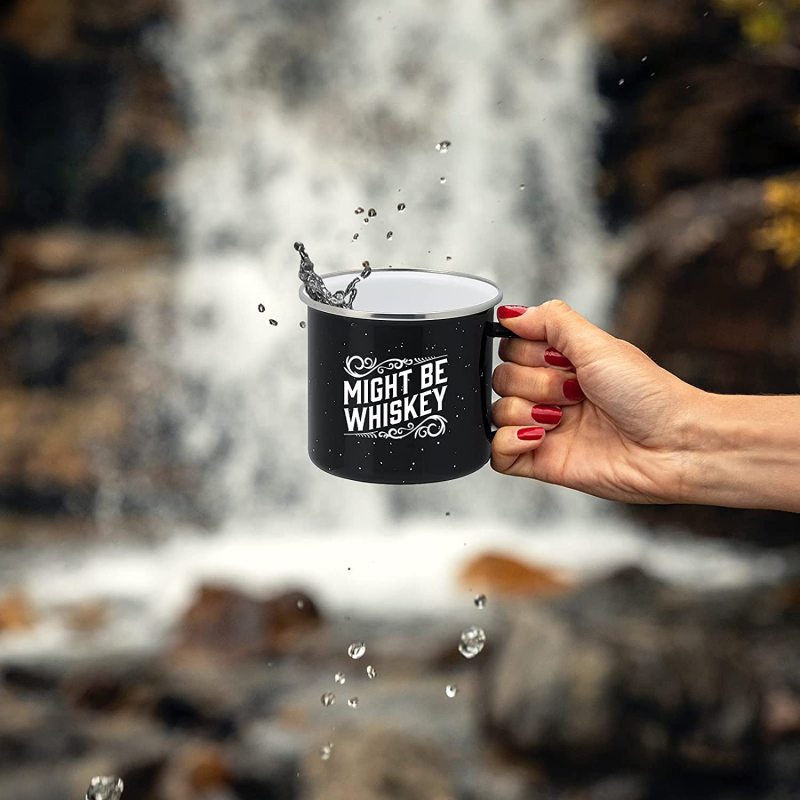 "Might Be Whiskey" Large Tin Cup