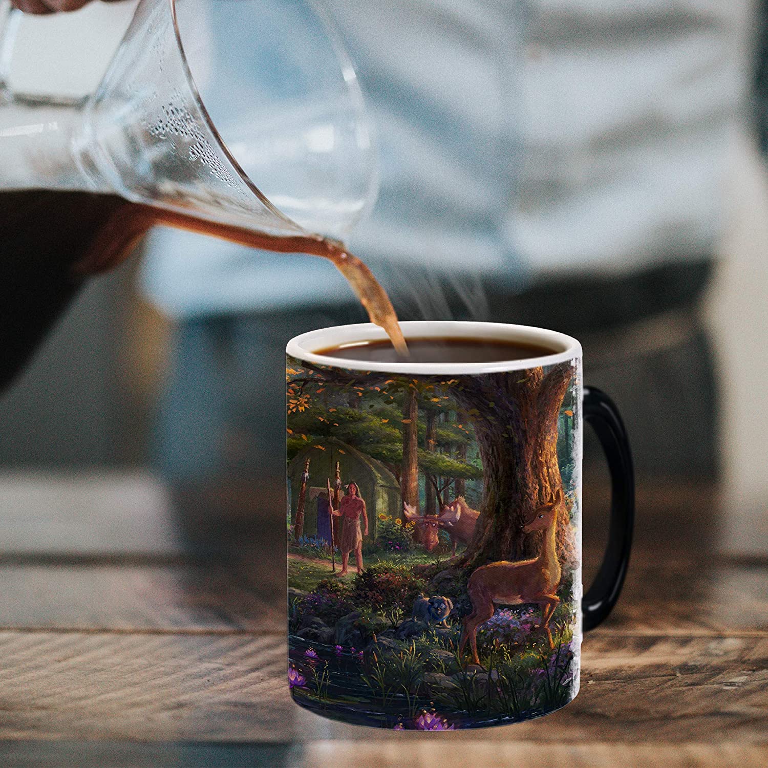 Thomas Kinkade Changing Heat Sensitive Ceramic Mug