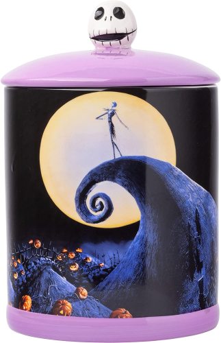 Skellington Moon Hill Scene Ceramic Canister