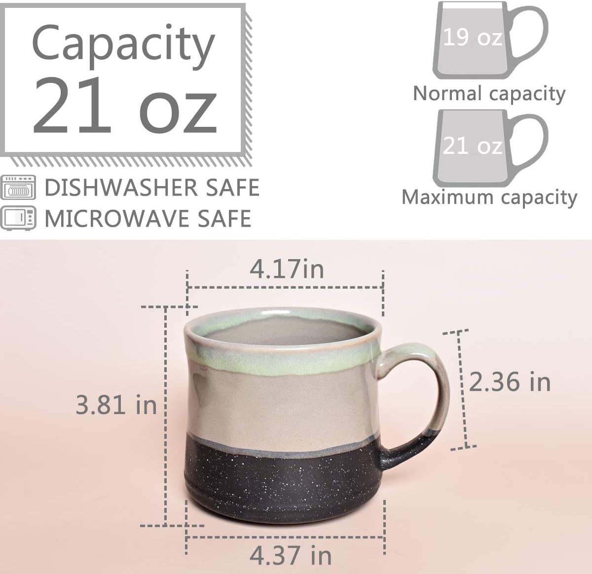 Grey Dishwasher and Microwave Safe Soup