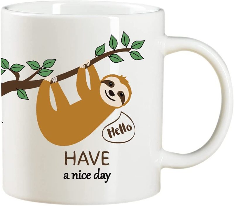 Funny Novelty sloth coffee mug