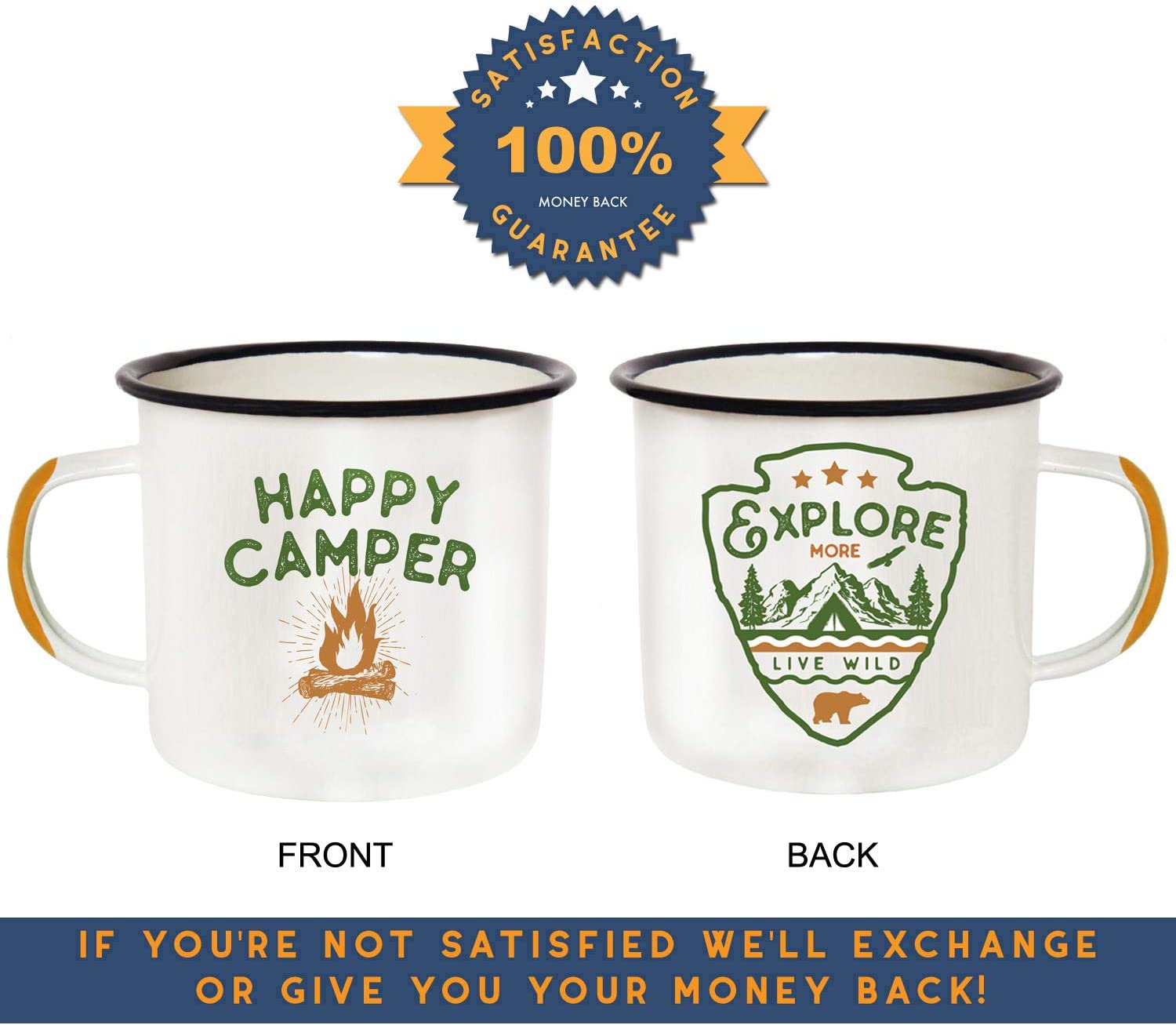 Enamel Camping Mug Travel Cup