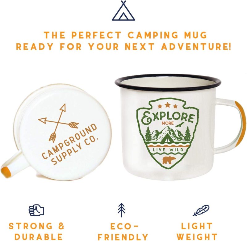 Enamel Camping Mug Travel Cup