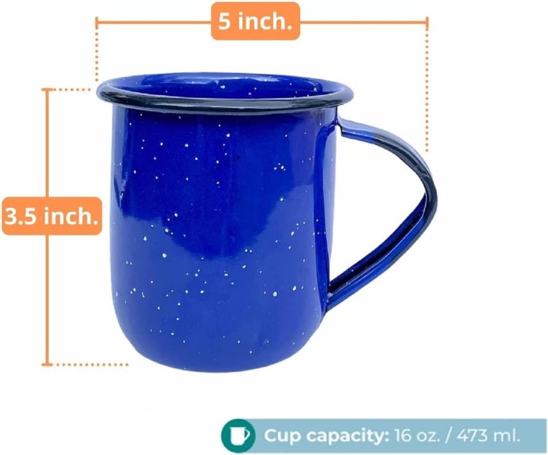 Pink Glitter Campfire Coffee MugOcean Blue Enamel Coffee Mug
