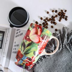Butterfly and Dragonfly Coffee Ceramic Mug