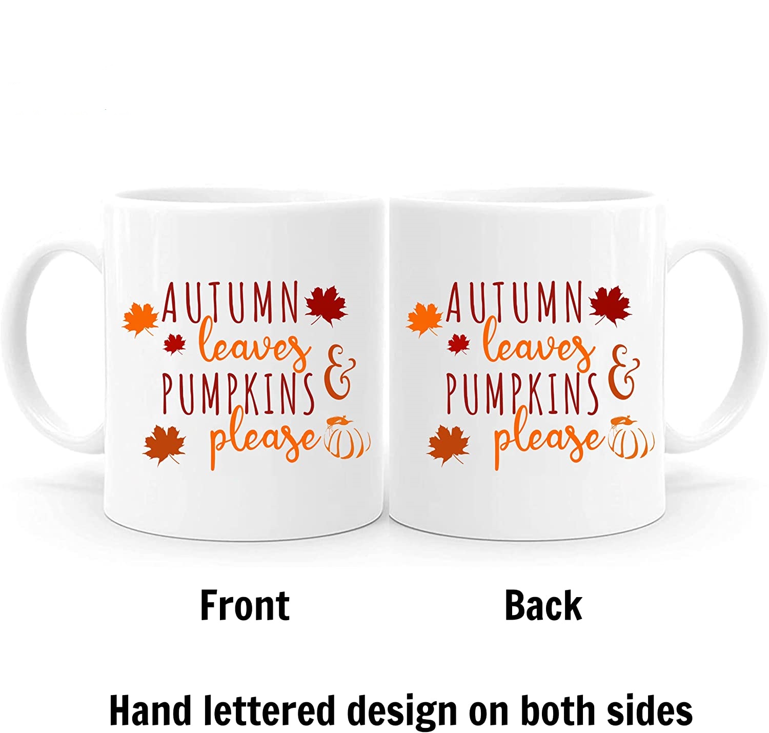 Autumn Leaves and Pumpkin Coffee Mug