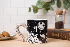 Nightmare Before Christmas Jack and Moonlight Snake Sculpted Handle Ceramic Mug
