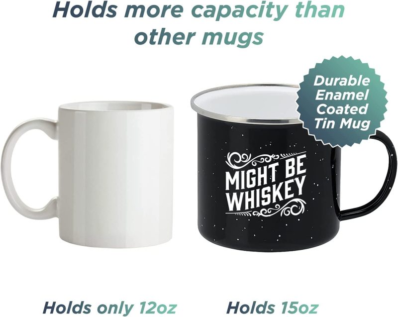 "Might Be Whiskey" Large Tin Cup