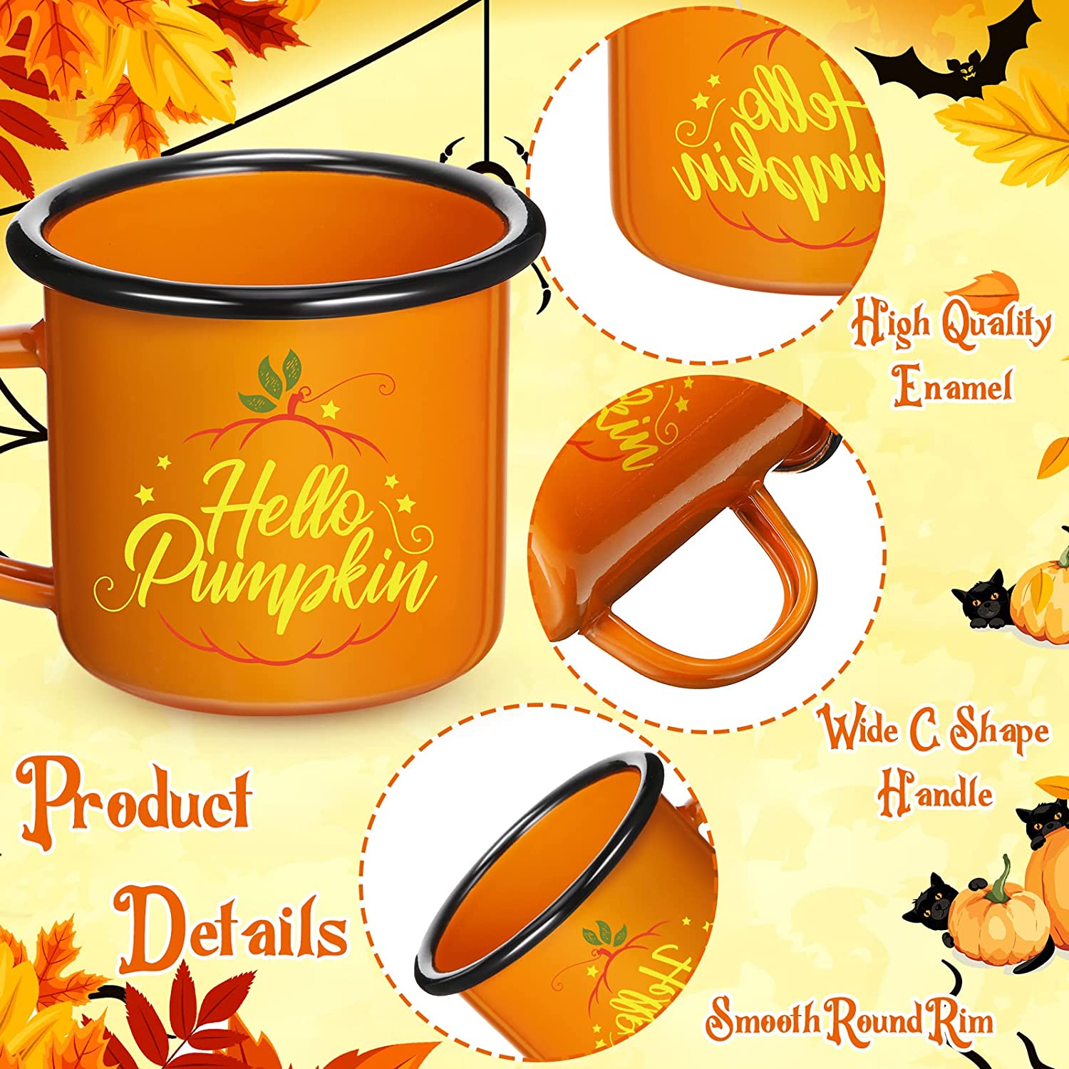 Hello Pumpkin Enamel Mug