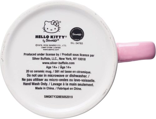 Hello Kitty Rainbow Dots Shaped Handle Ceramic Mug