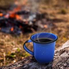 Pink Glitter Campfire Coffee MugOcean Blue Enamel Coffee Mug