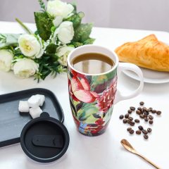 Butterfly and Dragonfly Coffee Ceramic Mug