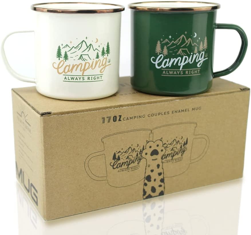Travel Camping Holiday Enamel Tea Cup