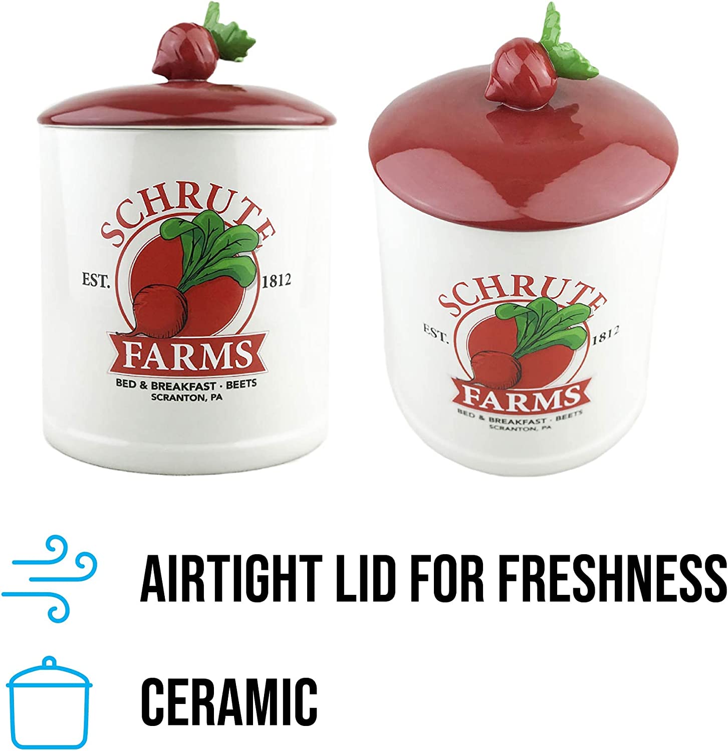 The Office Schrute Farms Est. 1812 Large Canister Ceramic Mug