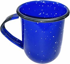 Pink Glitter Campfire Coffee MugOcean Blue Enamel Coffee Mug