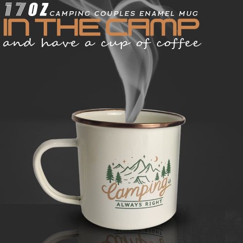 Travel Camping Holiday Enamel Tea Cup