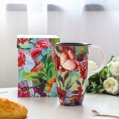 Butterfly and Dragonfly Coffee Ceramic Mug