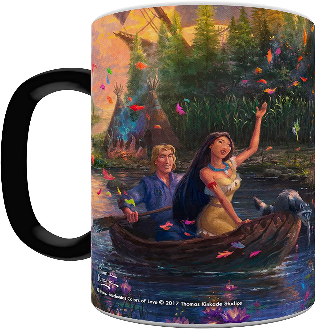Thomas Kinkade Changing Heat Sensitive Ceramic Mug