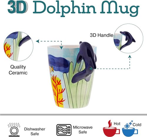 Home 3D Dolphin Coffee Mug